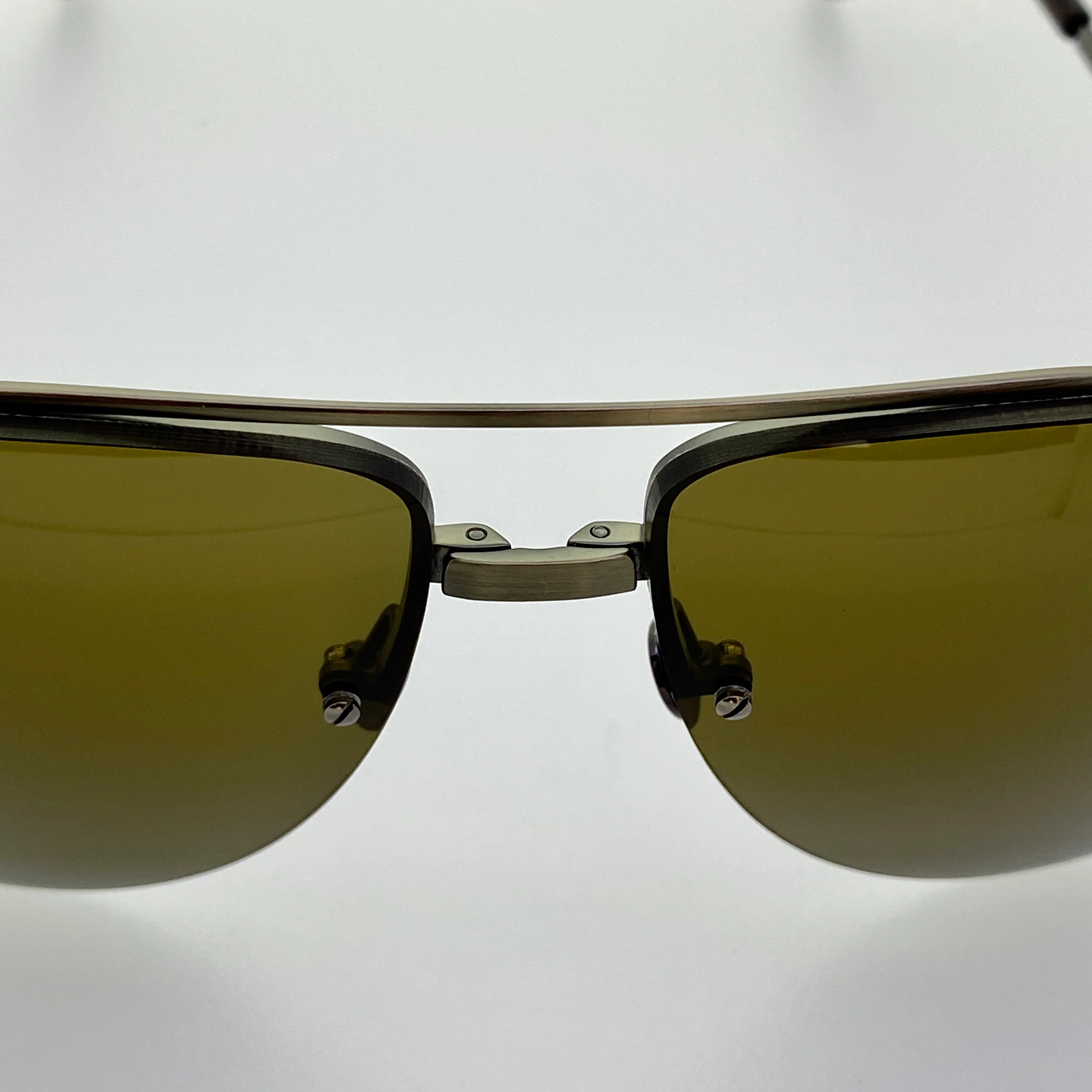 Ann Demeulemeester Men's Sunglasses White Gold and Brown - Image 5