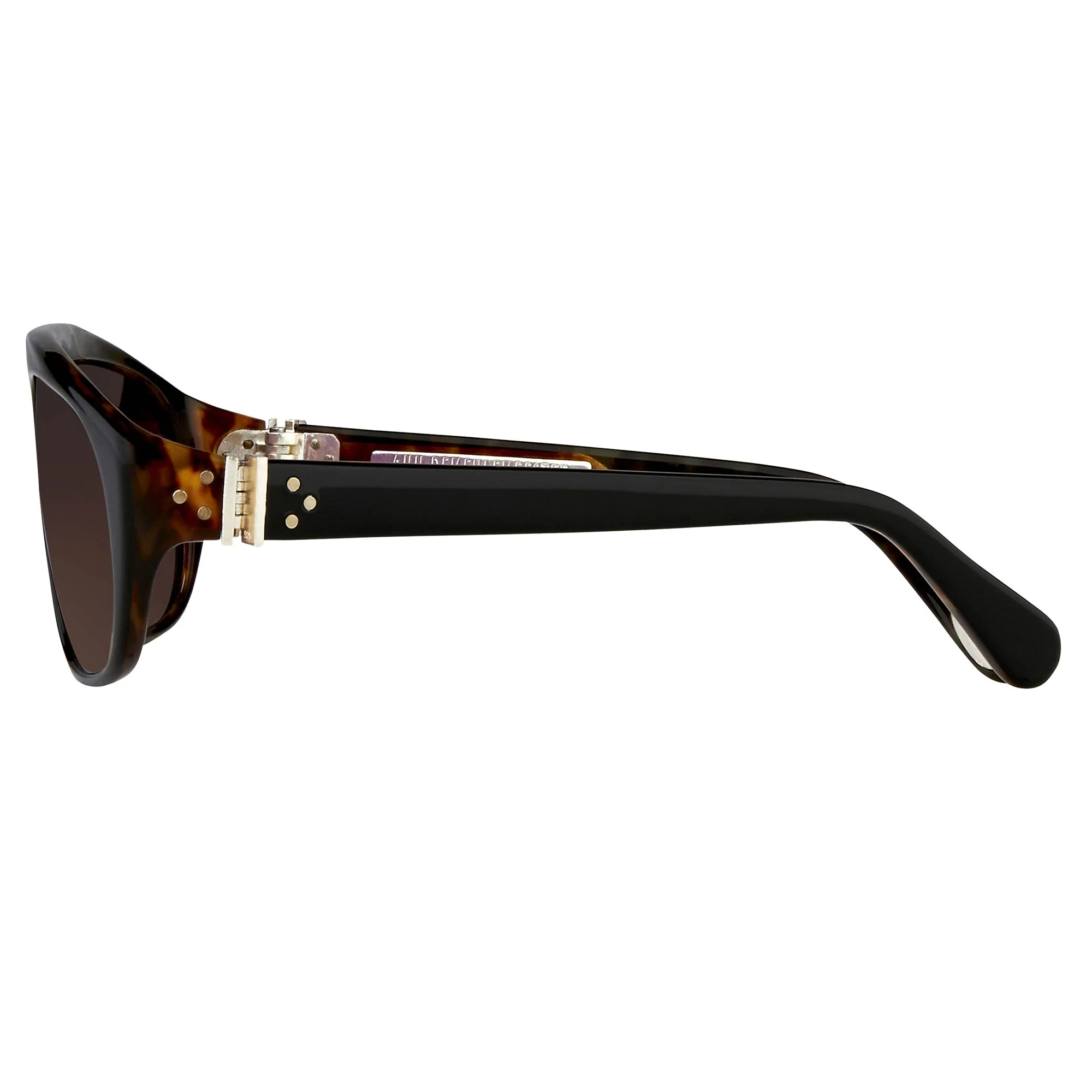 Ann Demeulemeester Sunglasses Flat Top Black and Brown Graduated - Image 7