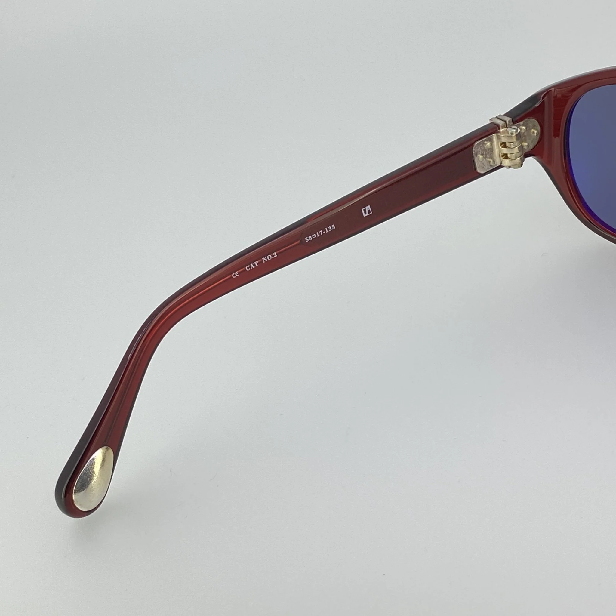 Ann Demeulemeester Men's Sunglasses Flat Top Red and Blue - Image 11