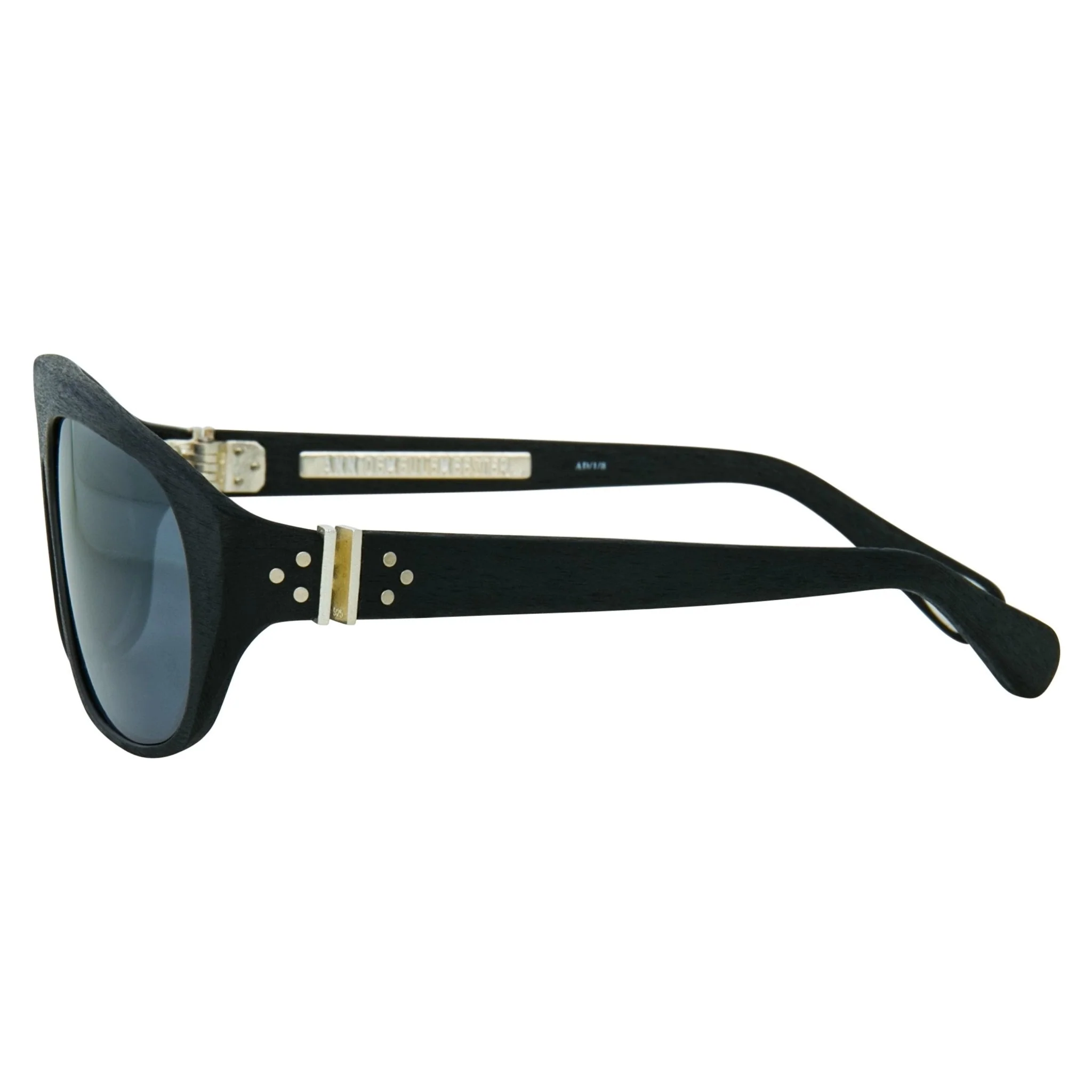 Ann Demeulemeester Men's Sunglasses Flat Top Black and Grey Mirror - Image 7