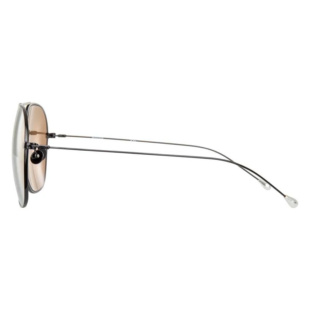 Ann Demeulemeester Sunglasses Black with Silver Tips and Bronze - Image 3