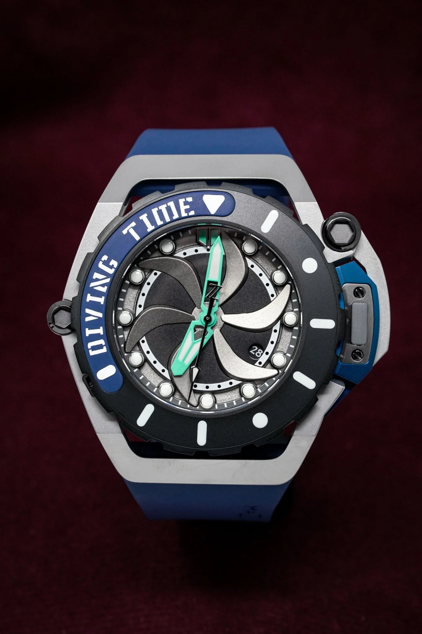Mazzucato Automatic reversible Watch Scuba Blue Green - Image 8